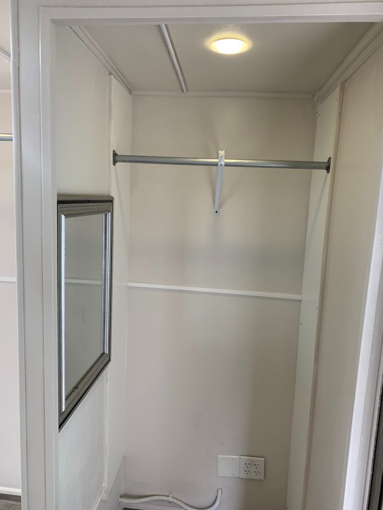 Hanging Area Custom mobile botique made from trailer
