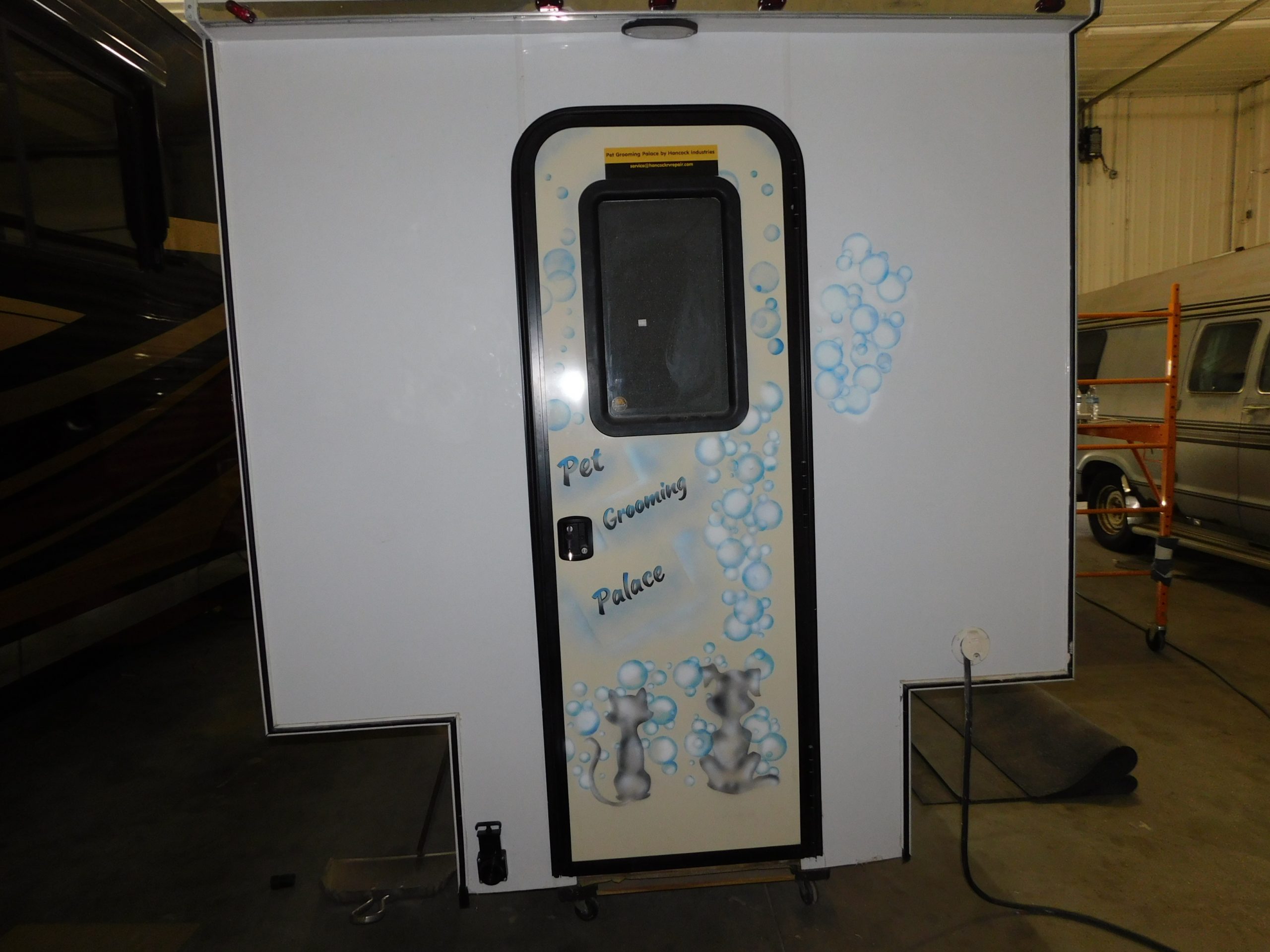 groomingtrailerpetsfinished007 Hancock RV Repair, Custom OffGrid